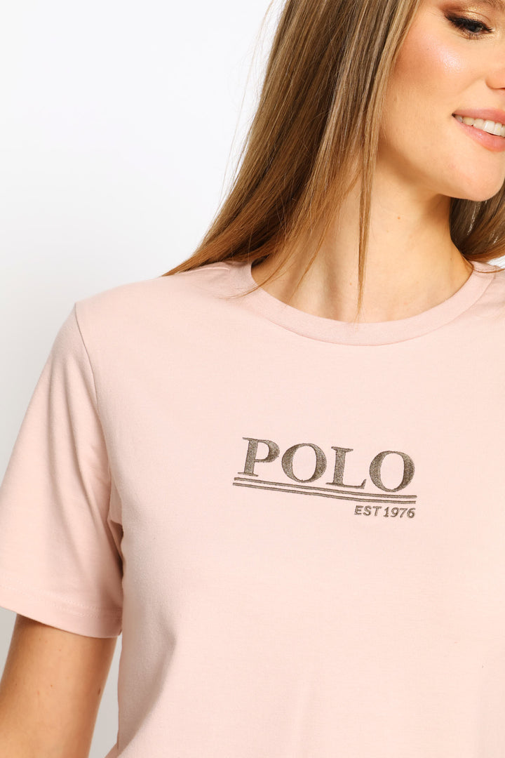 Lily Beaded T-Shirt - Blush