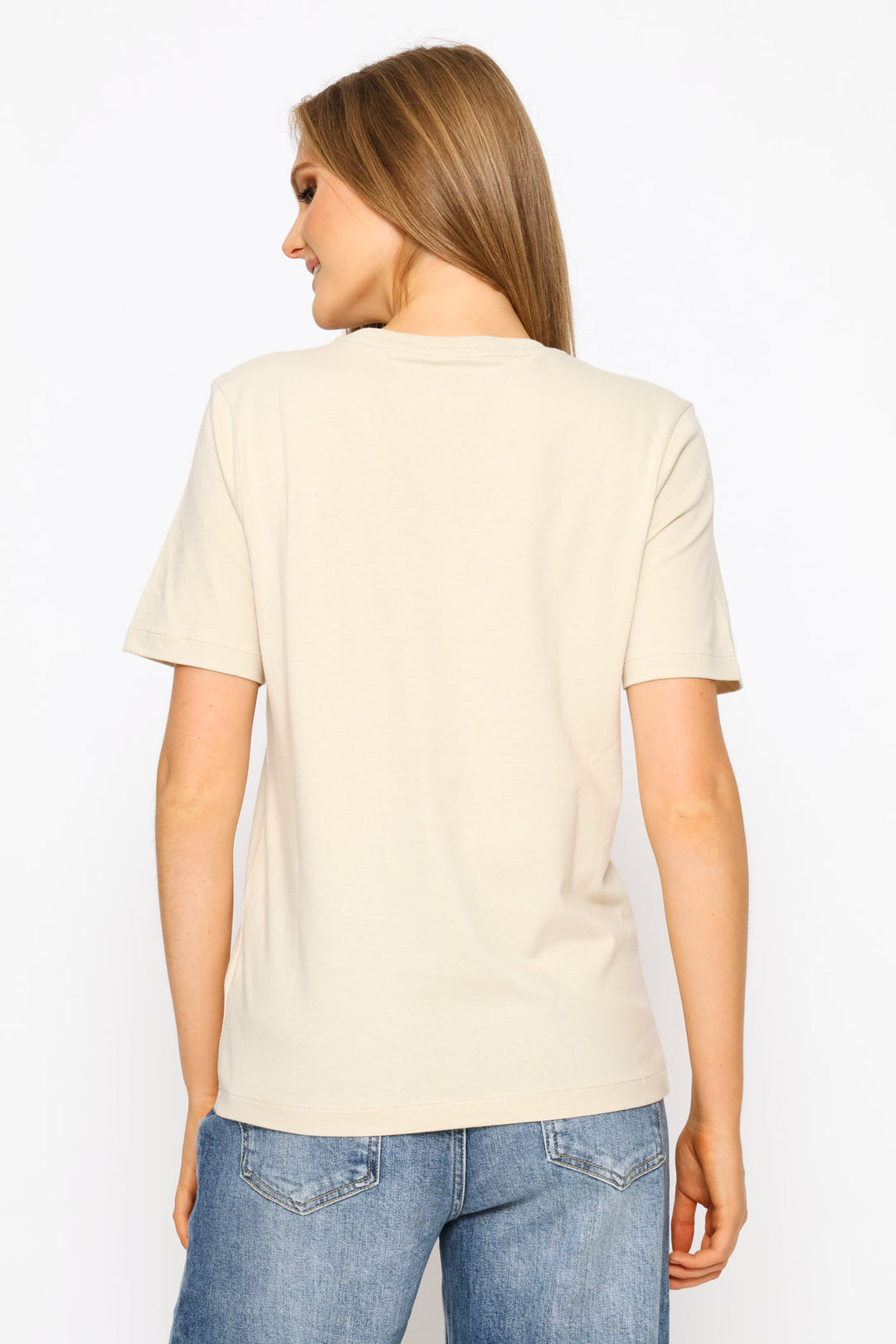 Jenny Circle Print T-Shirt - Stone