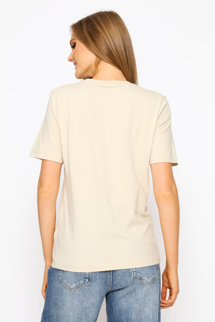 Jenny Circle Print T-Shirt - Stone