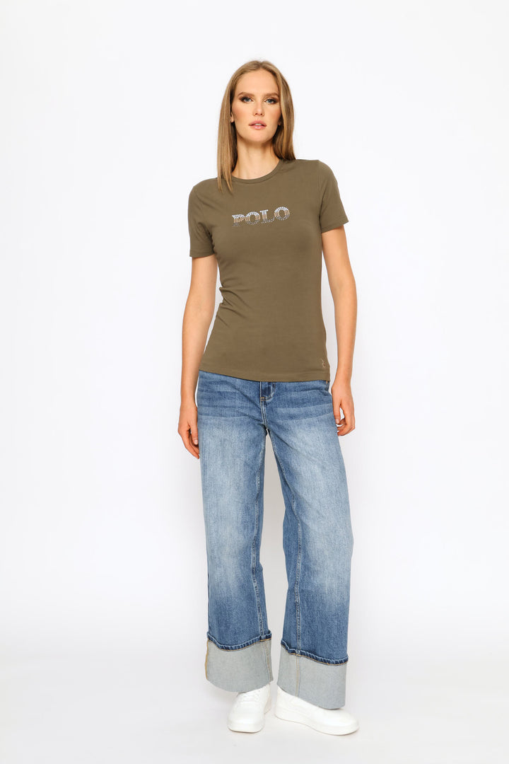 Mbali Sequin T-Shirt - Fatigue