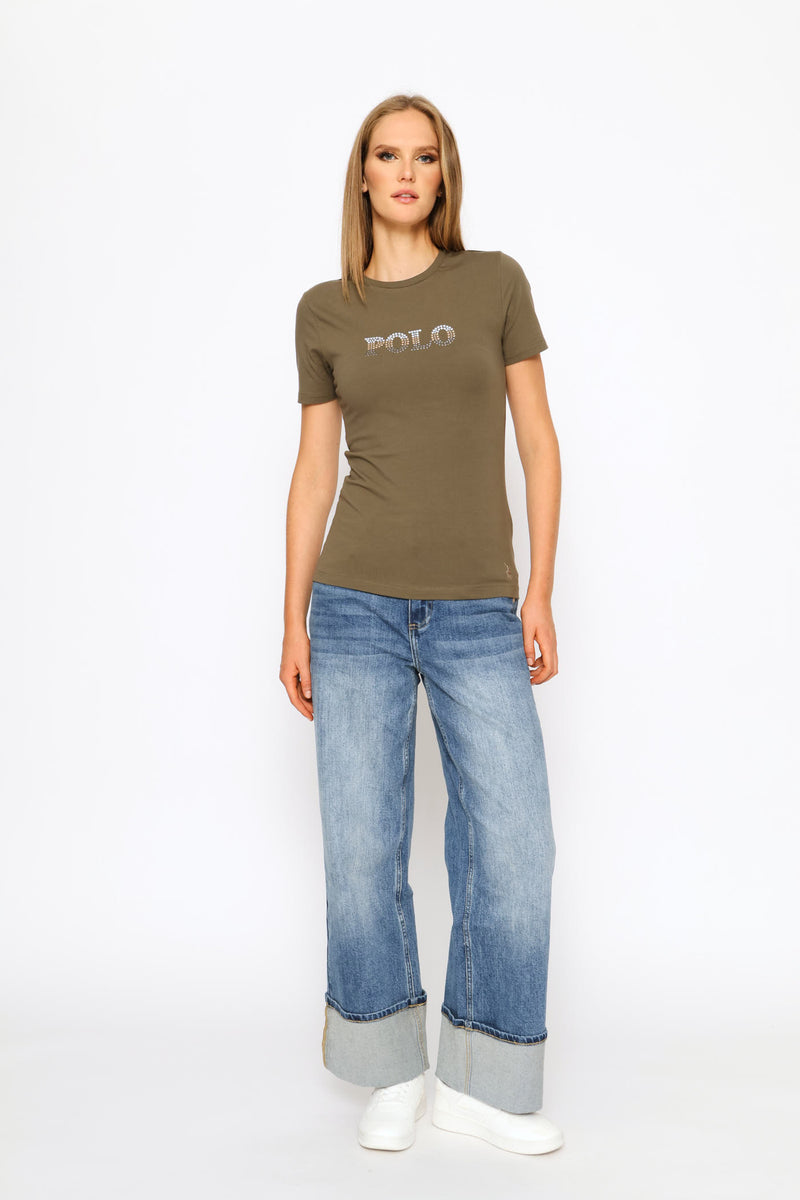 Mbali Sequin T-Shirt - Fatigue
