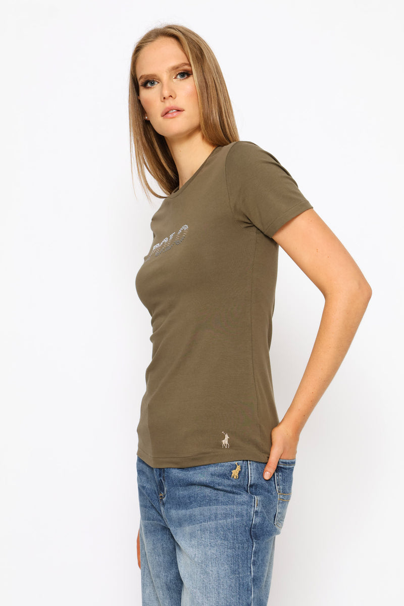 Mbali Sequin T-Shirt - Fatigue