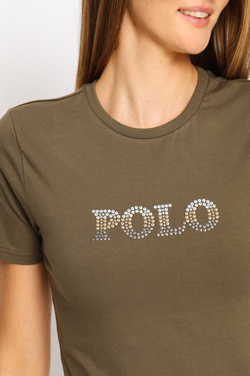 Mbali Sequin T-Shirt - Fatigue