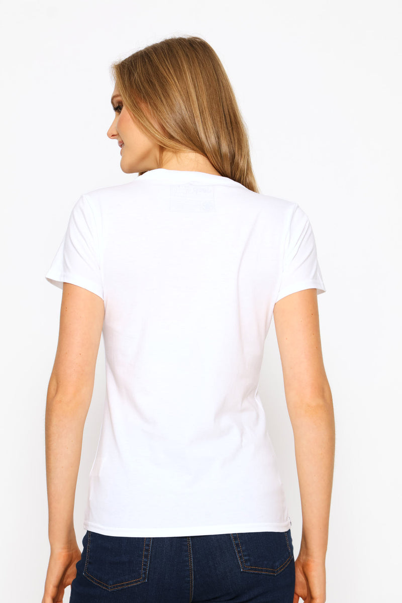 Icon Cropped Tee - White