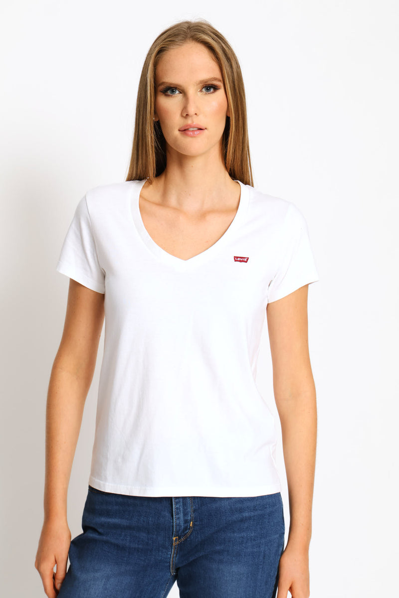 Perfect V-Neck Top - White