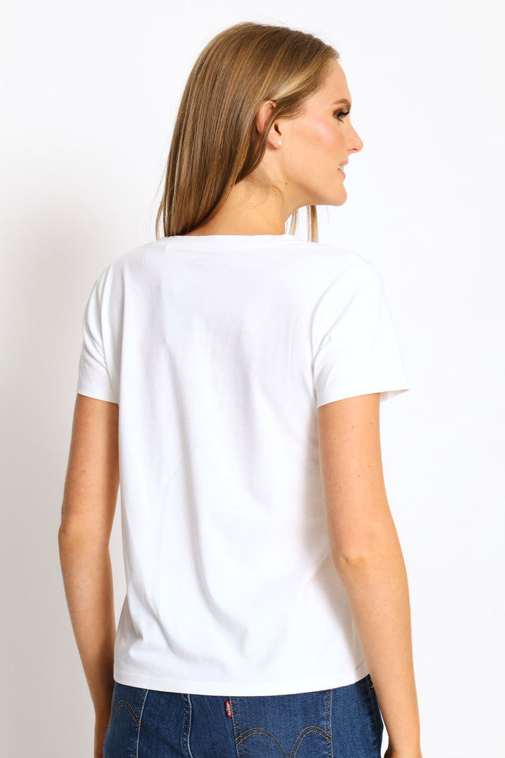 Perfect V-Neck Top - White