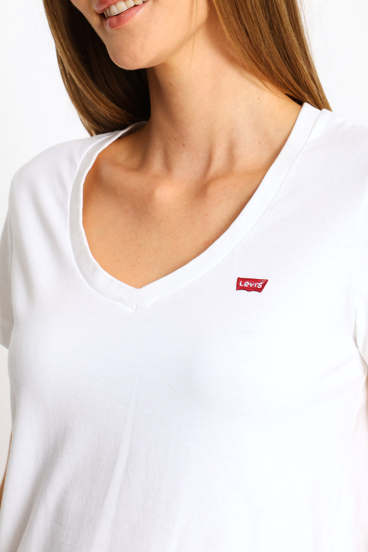 Perfect V-Neck Top - White