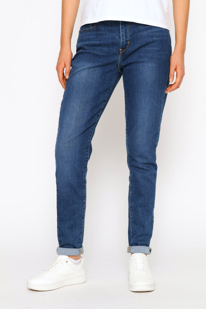 Curvy Hirise Super Skinny Denim Jean - Mid Wash
