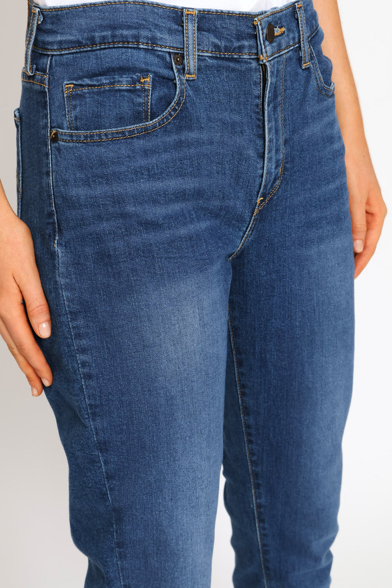 Curvy Hirise Super Skinny Denim Jean - Mid Wash