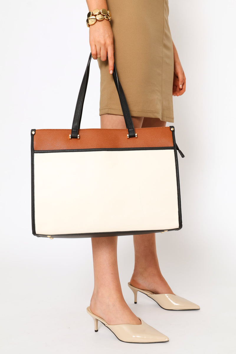 Colour Block Laptop Bag - Multi