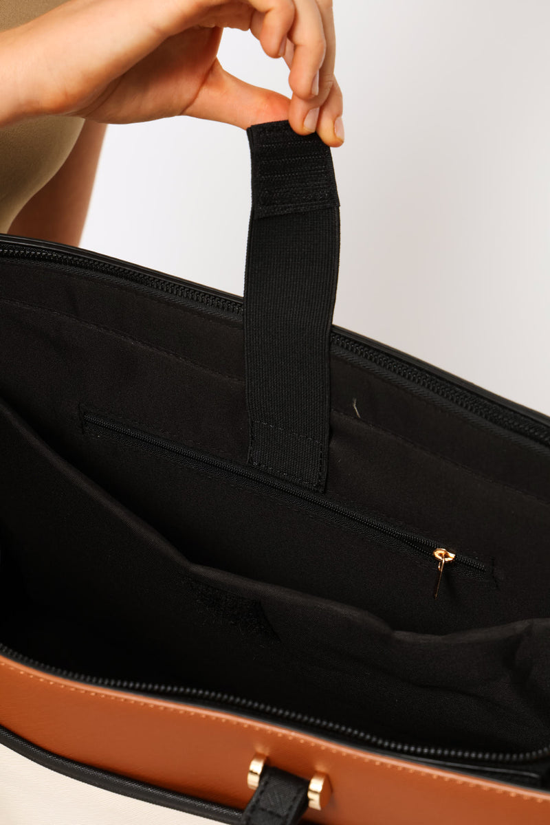 Colour Block Laptop Bag - Multi