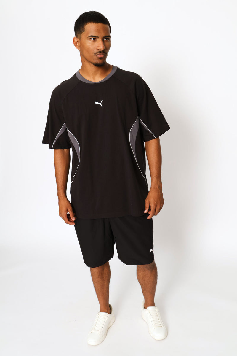 Sport Relaxed Blocking Tee - Black