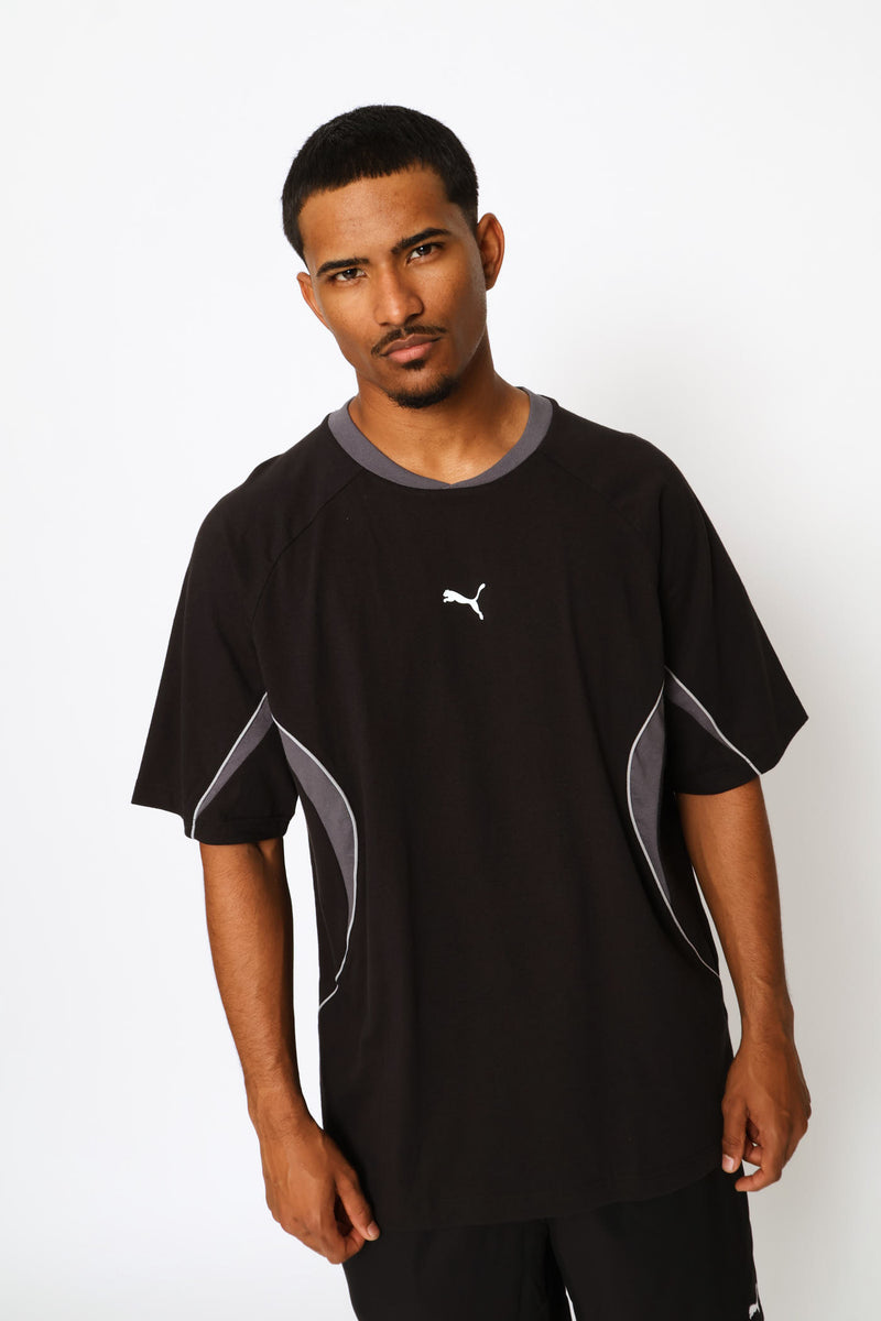 Sport Relaxed Blocking Tee - Black