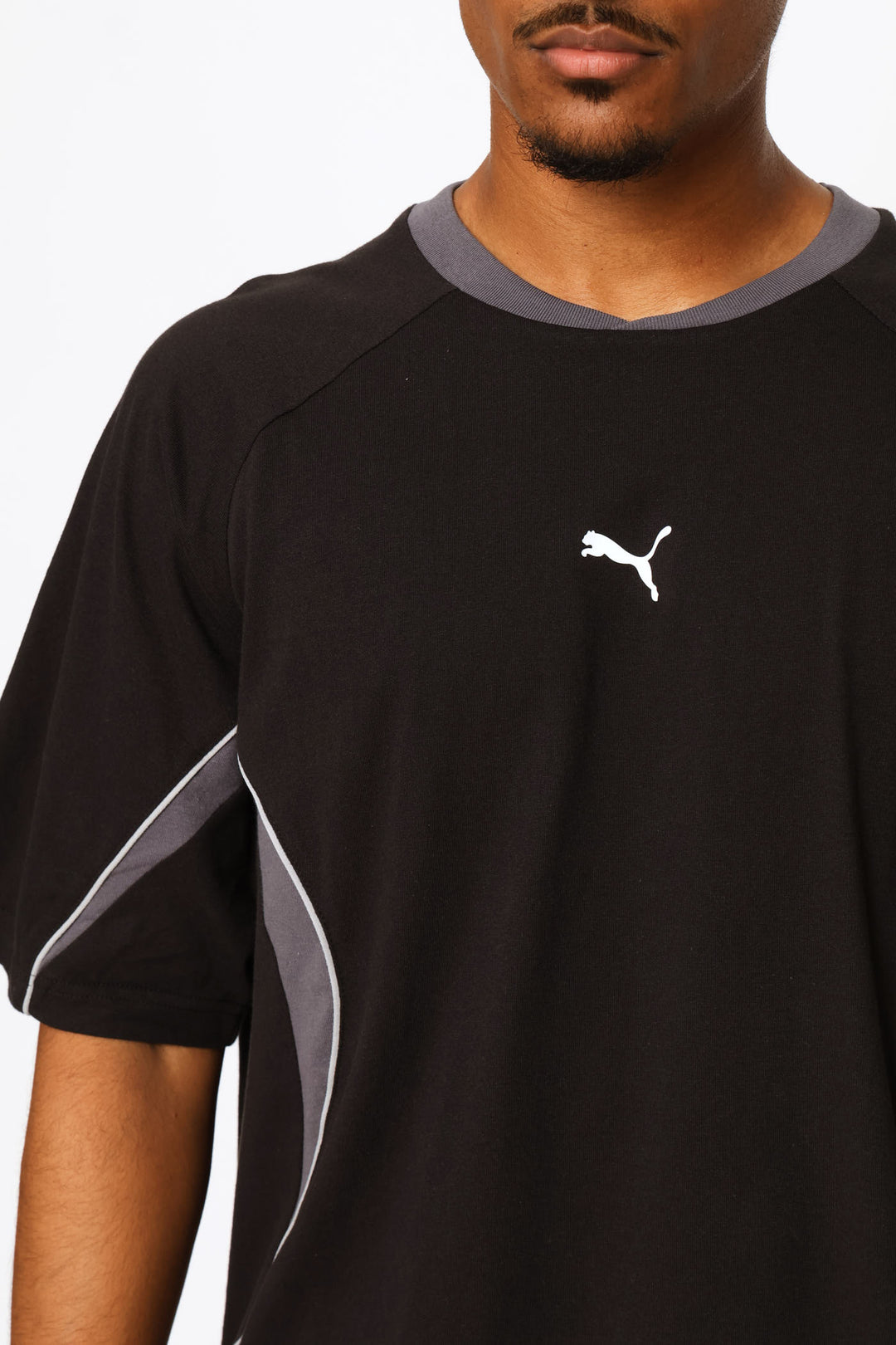 Sport Relaxed Blocking Tee - Black