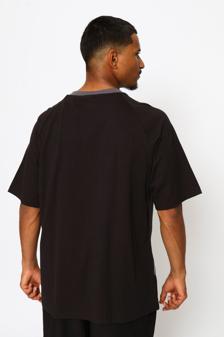 Sport Relaxed Blocking Tee - Black