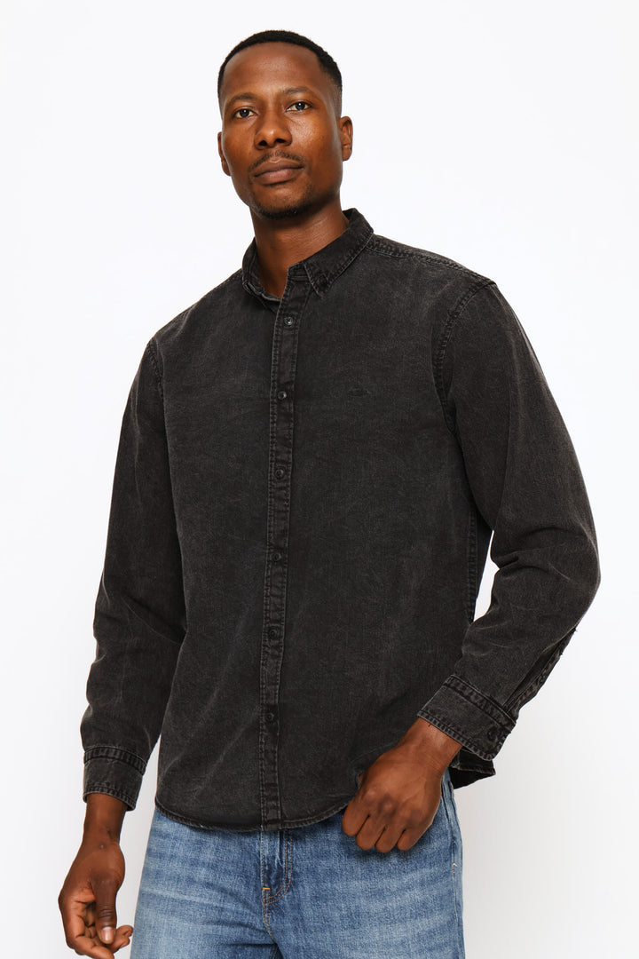 Authentic Button Down Shirt - Black Rinse Wash