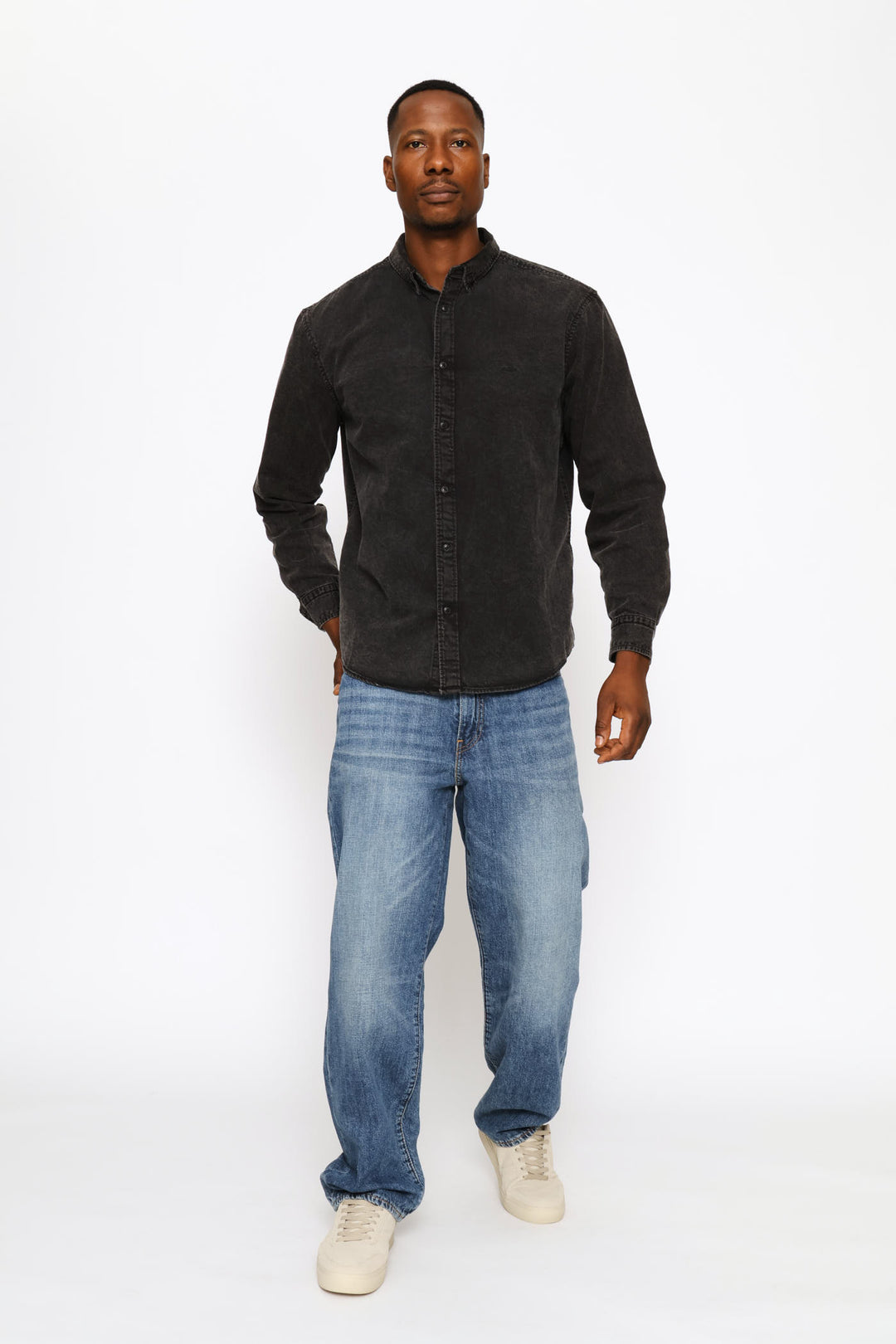568 How You Feel It Loose Straight Denim - Mid Wash