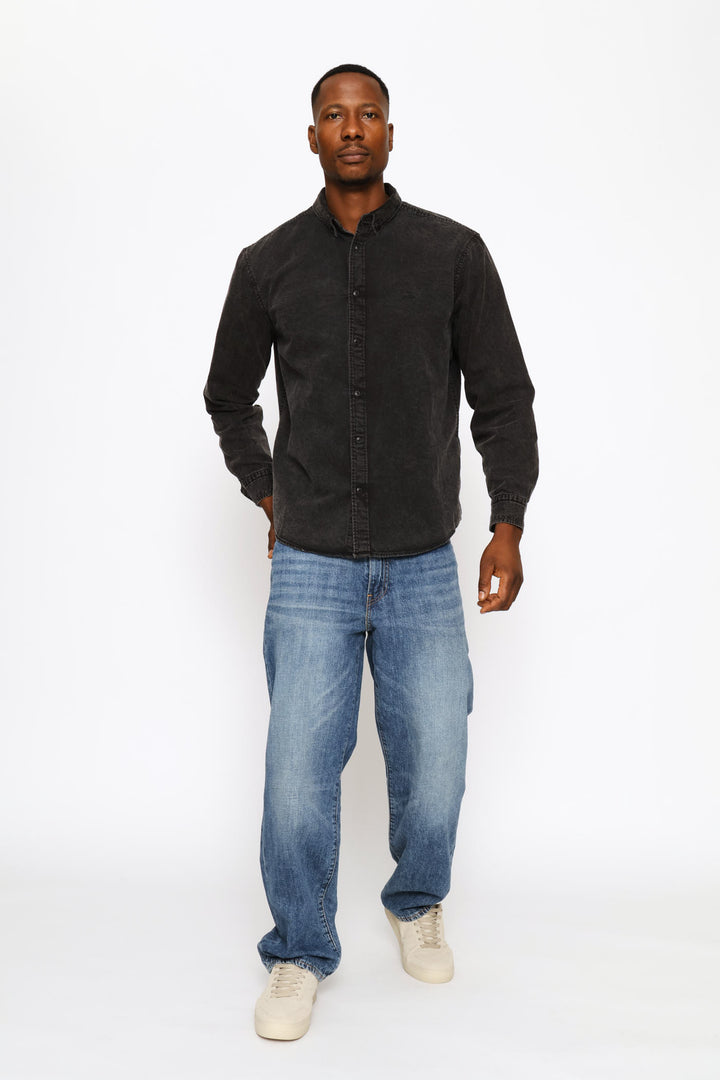 568 How You Feel It Loose Straight Denim - Mid Wash