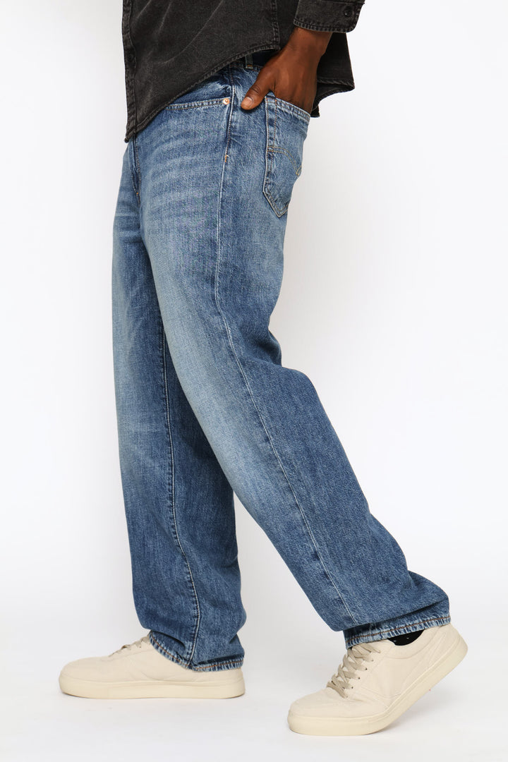 568 How You Feel It Loose Straight Denim - Mid Wash