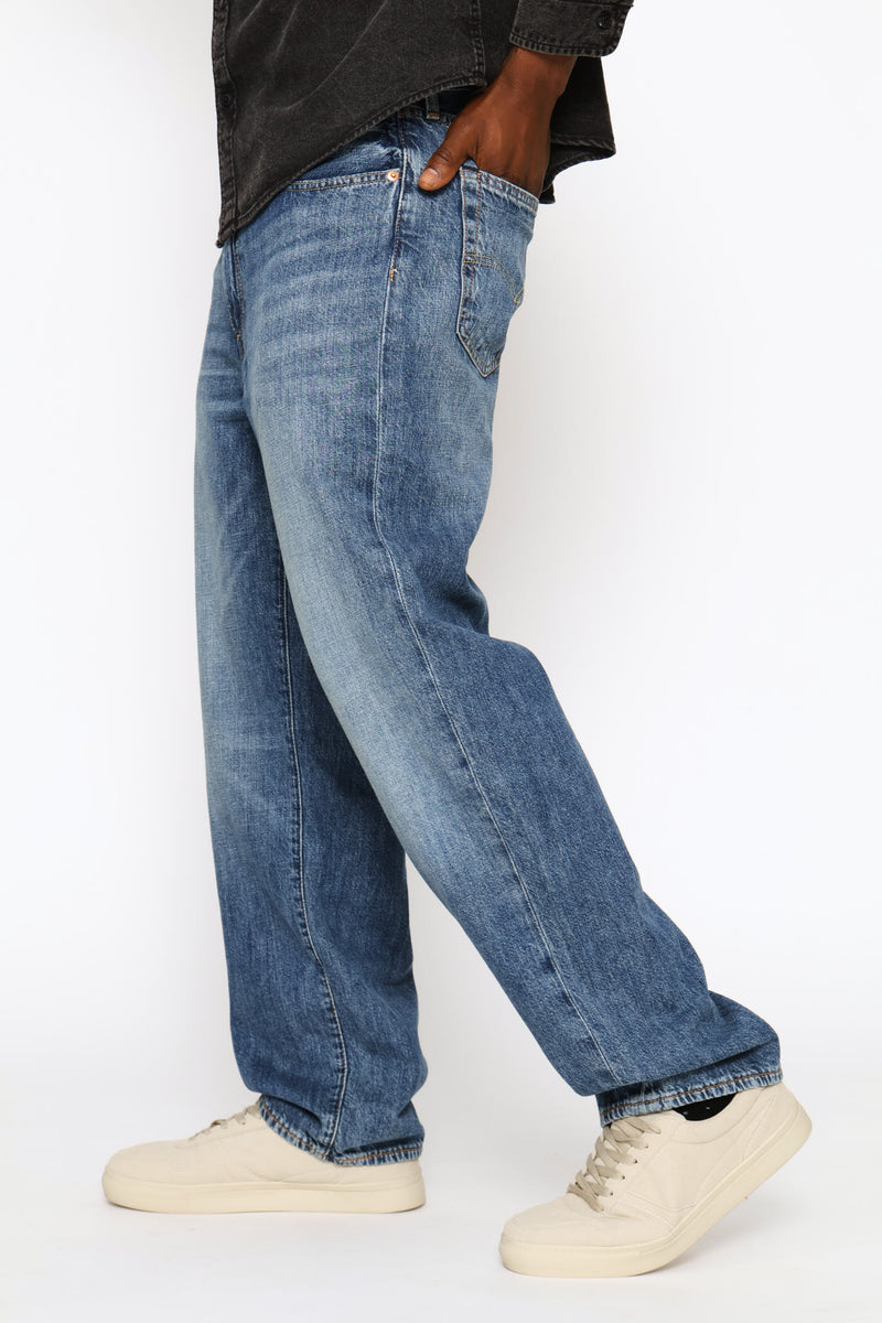 568 How You Feel It Loose Straight Denim - Mid Wash