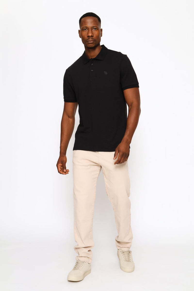 Pleat Detail Elasticated Chino - Light Stone