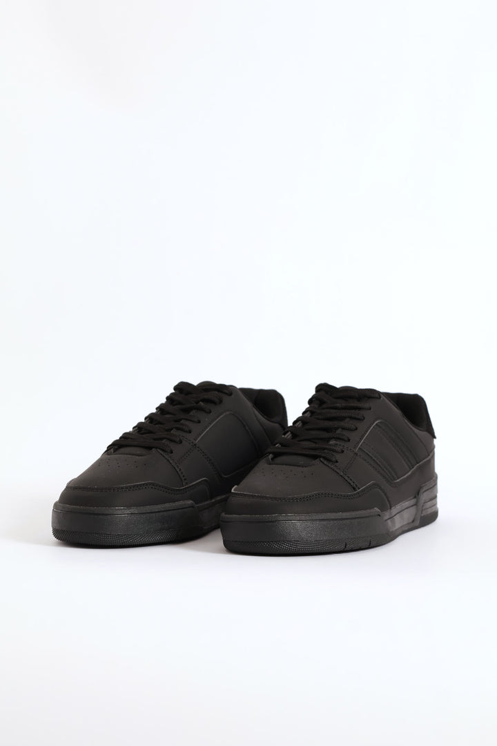 Basic Lace Up Sneaker - Black