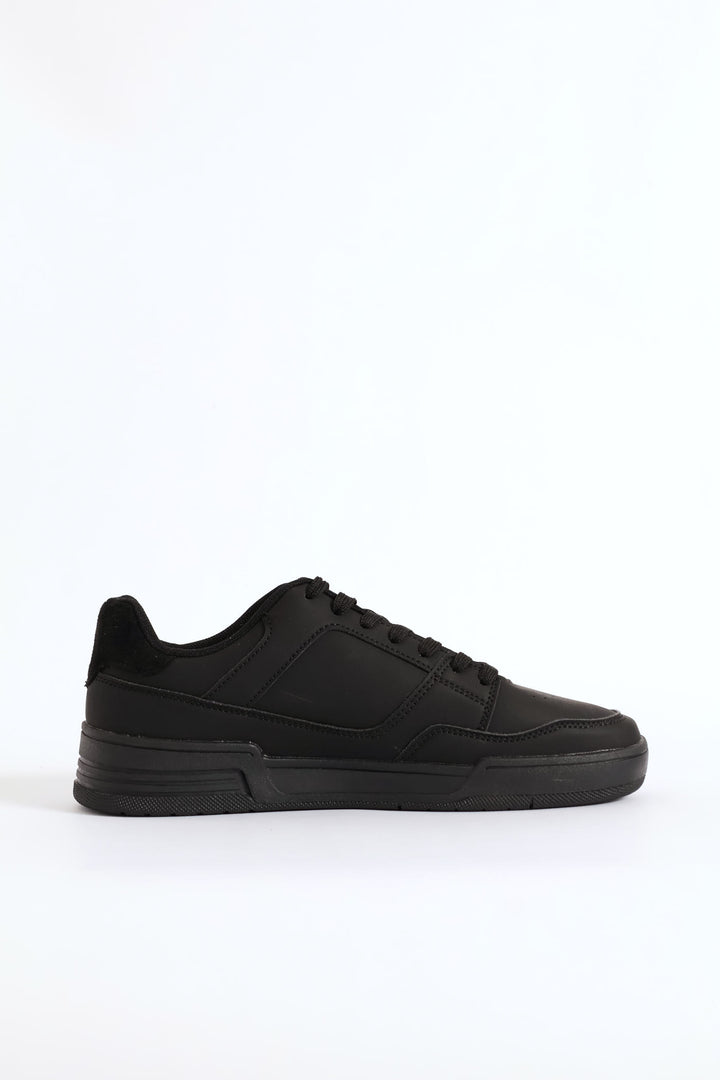 Basic Lace Up Sneaker - Black