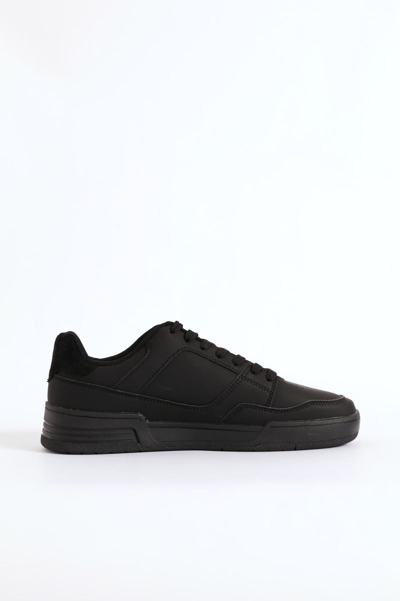 Basic Lace Up Sneaker - Black