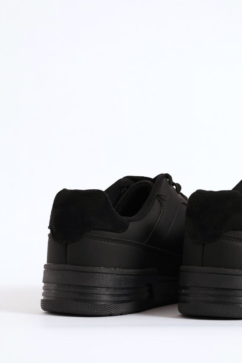 Basic Lace Up Sneaker - Black