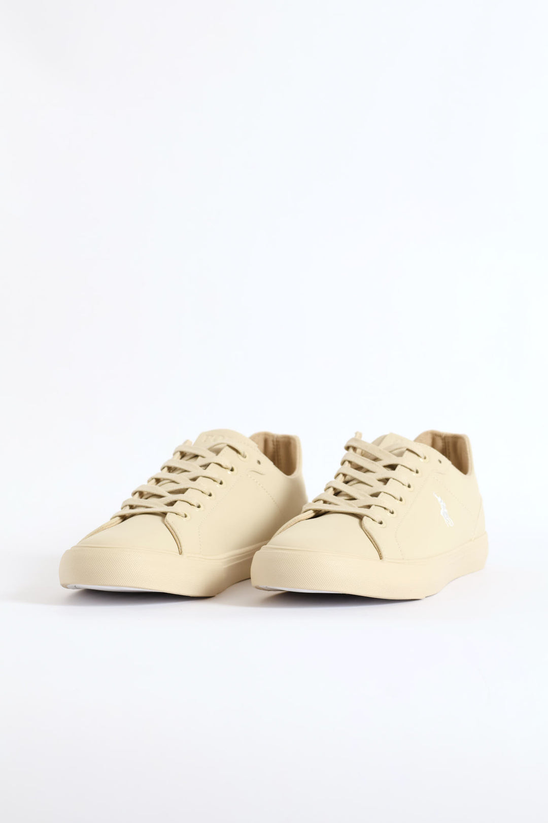 Basic Pu Lace Up Sneaker - Stone