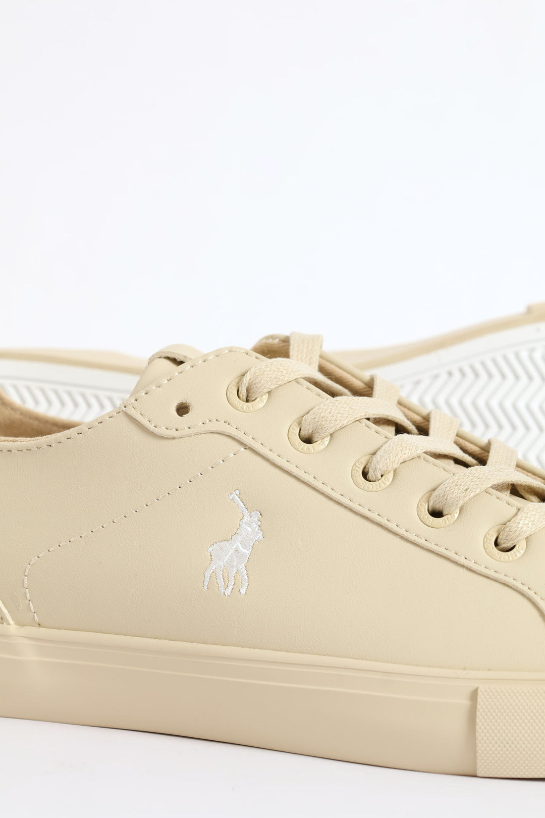 Basic Pu Lace Up Sneaker - Stone