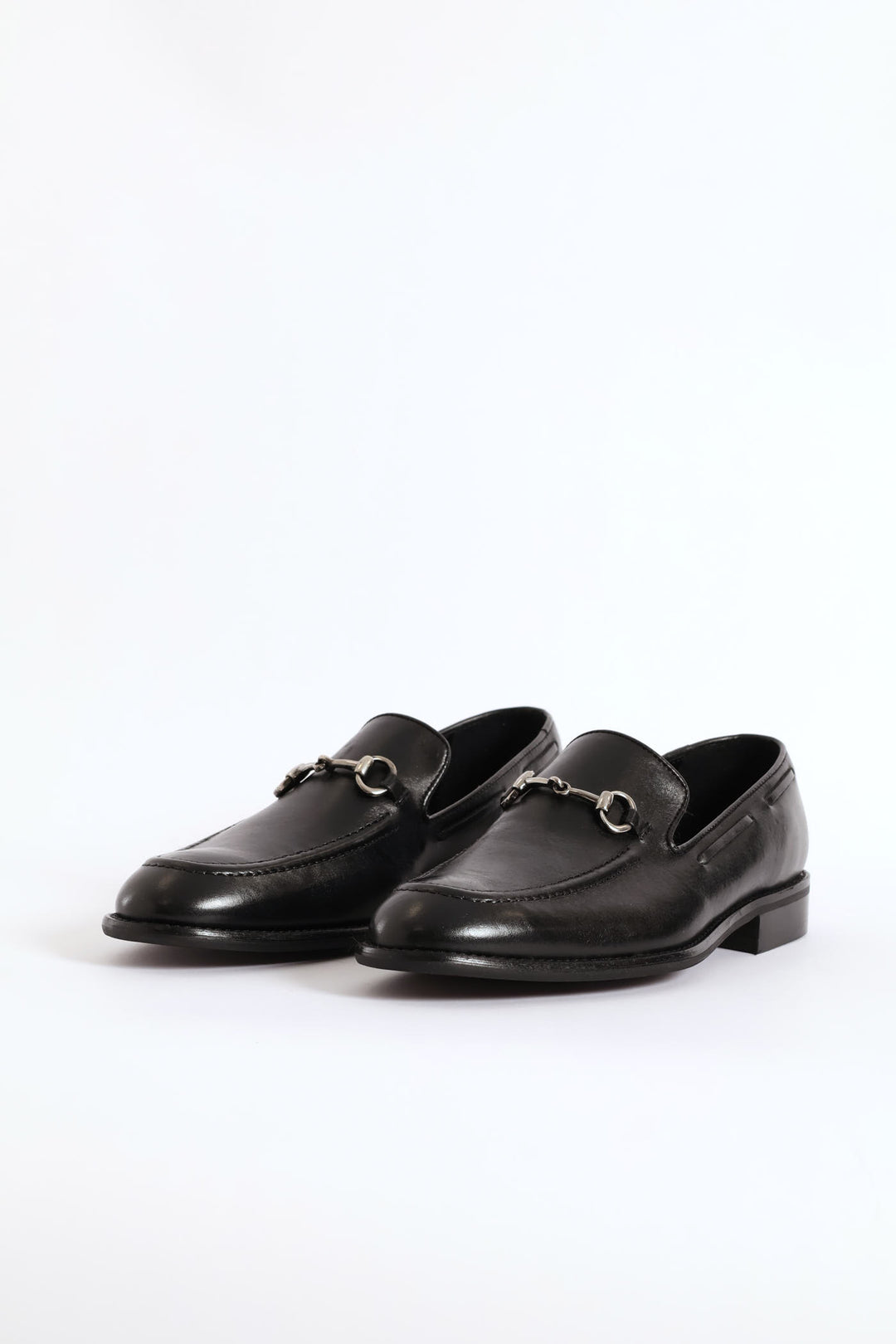 Leather Slip On Loafer - Black