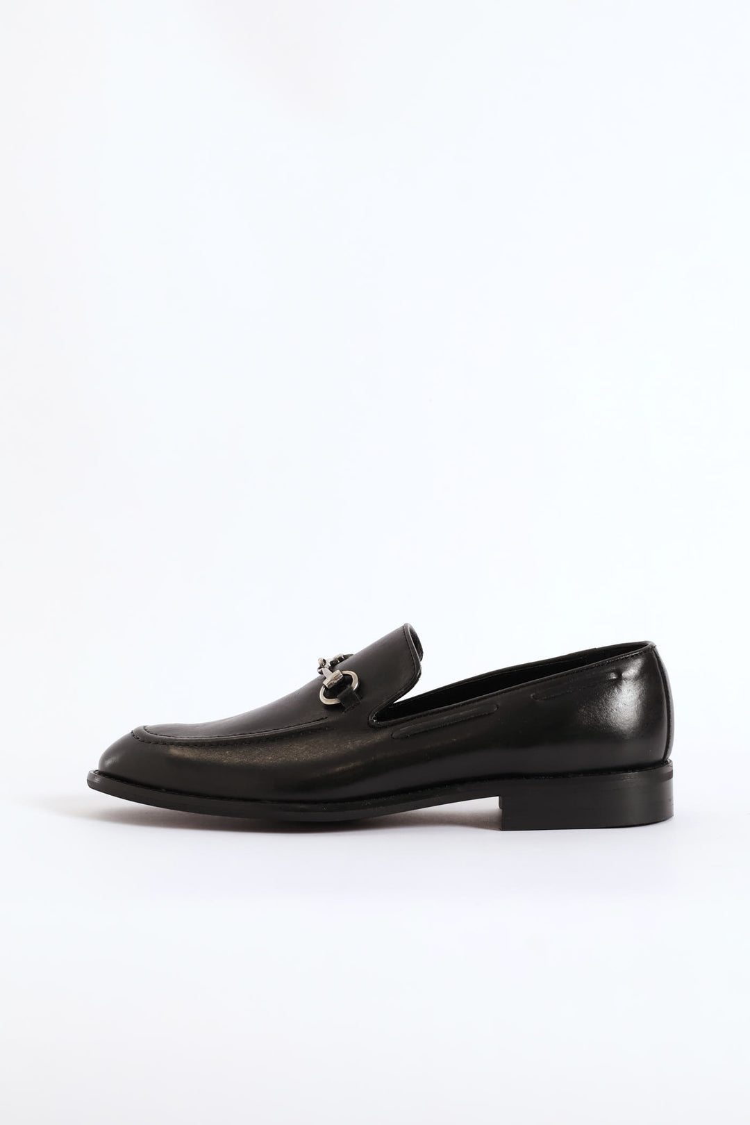 Leather Slip On Loafer - Black