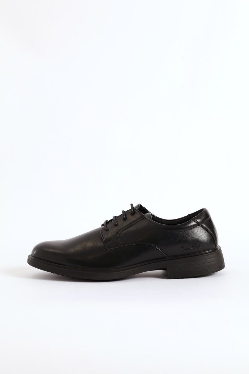 Wide Toe Formal Lace Up Shoe - Black