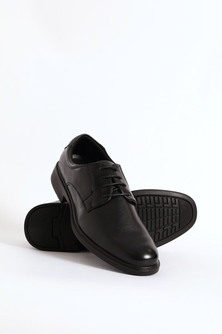Wide Toe Formal Lace Up Shoe - Black