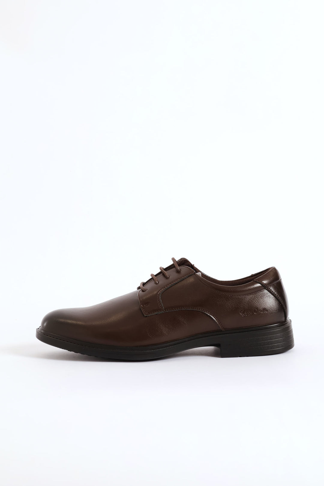Wide Toe Formal Lace Up Shoe - Brown