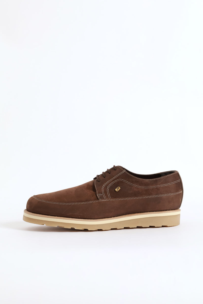 Leather Smart Casual Lace Up Shoe - Brown