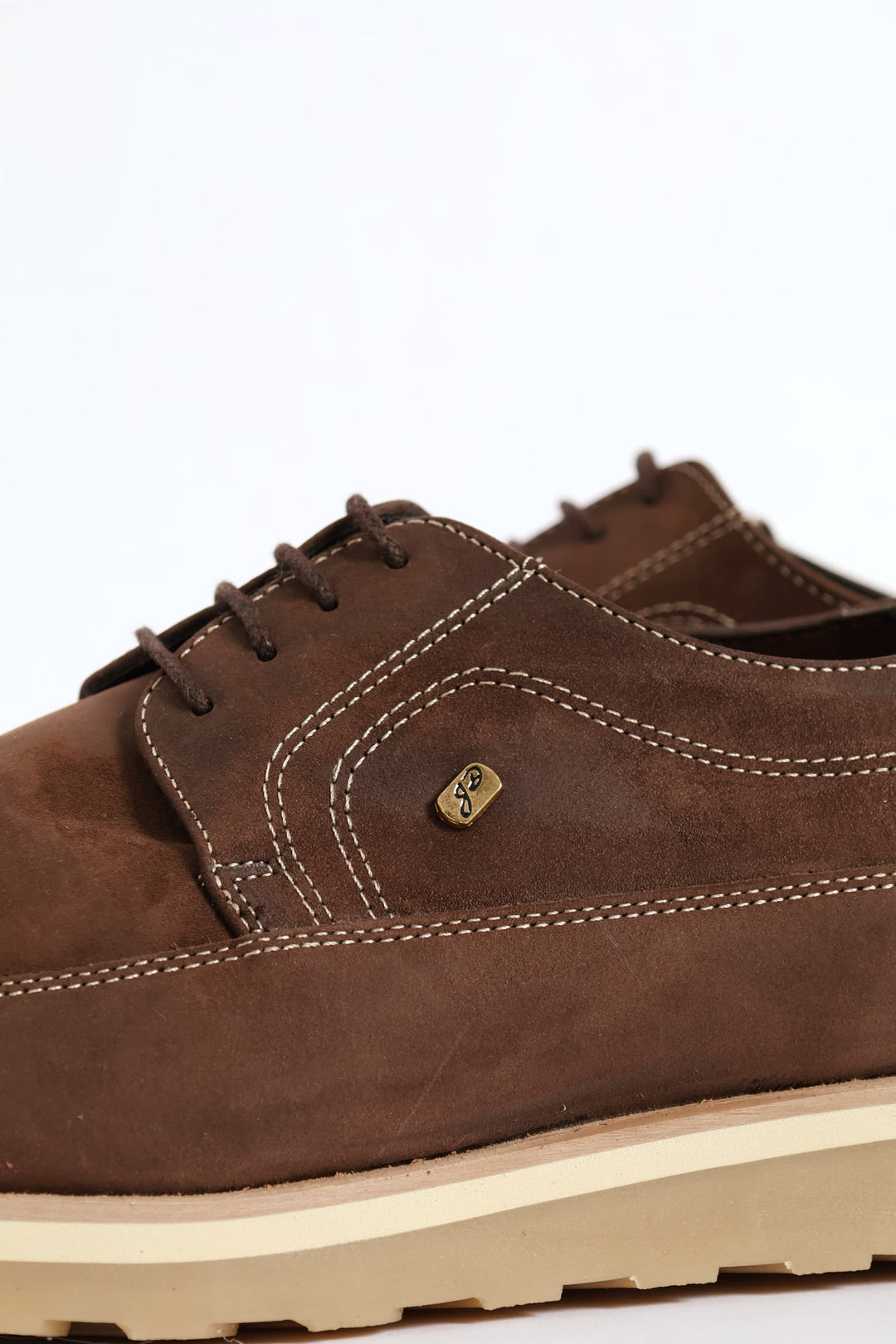 Leather Smart Casual Lace Up Shoe - Brown