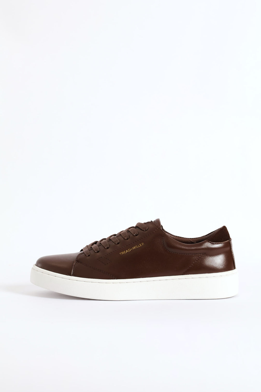 Basic Leather Court Sneaker - Chocolate