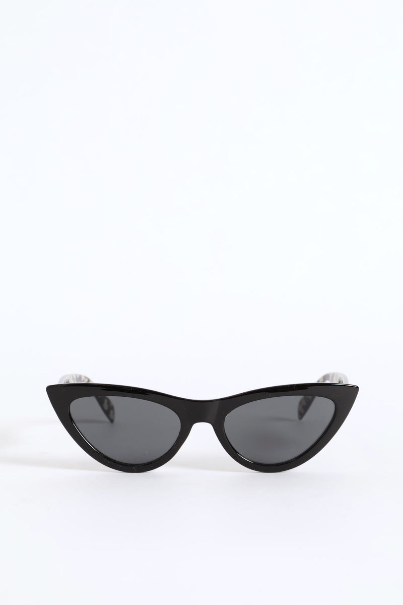 Girls Bow Detail Shiny Sunnies - Black