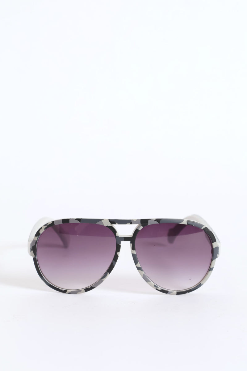 Pre-Boys Camo Retro Smoke Aviator Sunnies - Camo