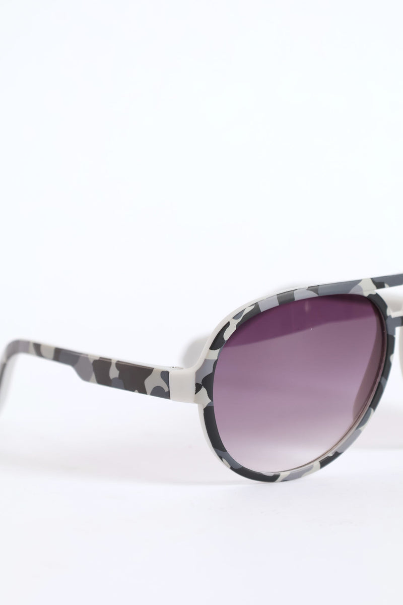 Pre-Boys Camo Retro Smoke Aviator Sunnies - Camo