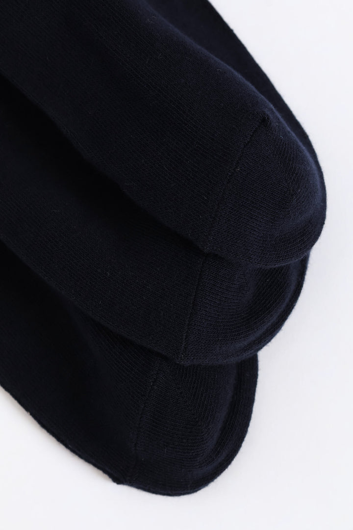3 Pack Solid Anklet Socks - Navy