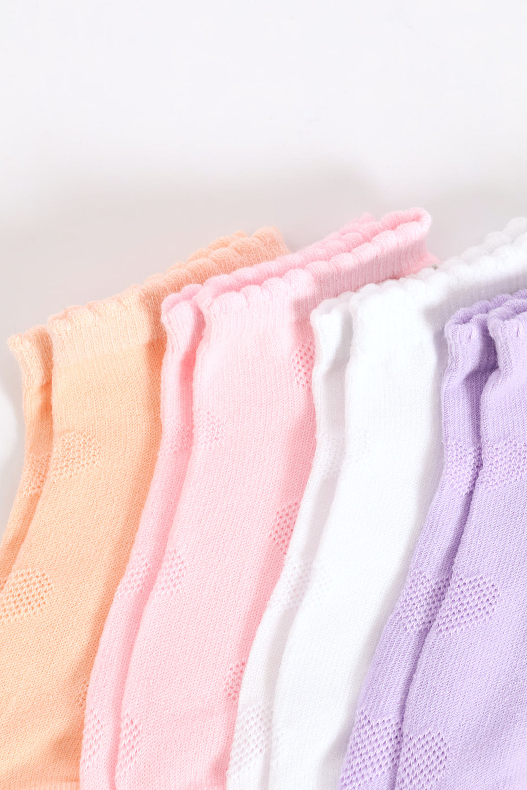 Pre-Girls 5 Pack Embossed Hearts Low Cut Socks - Multi