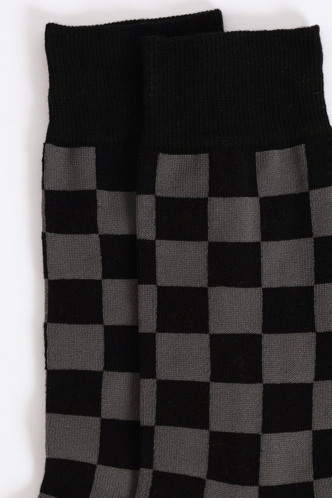Check Single Socks - Black/Grey