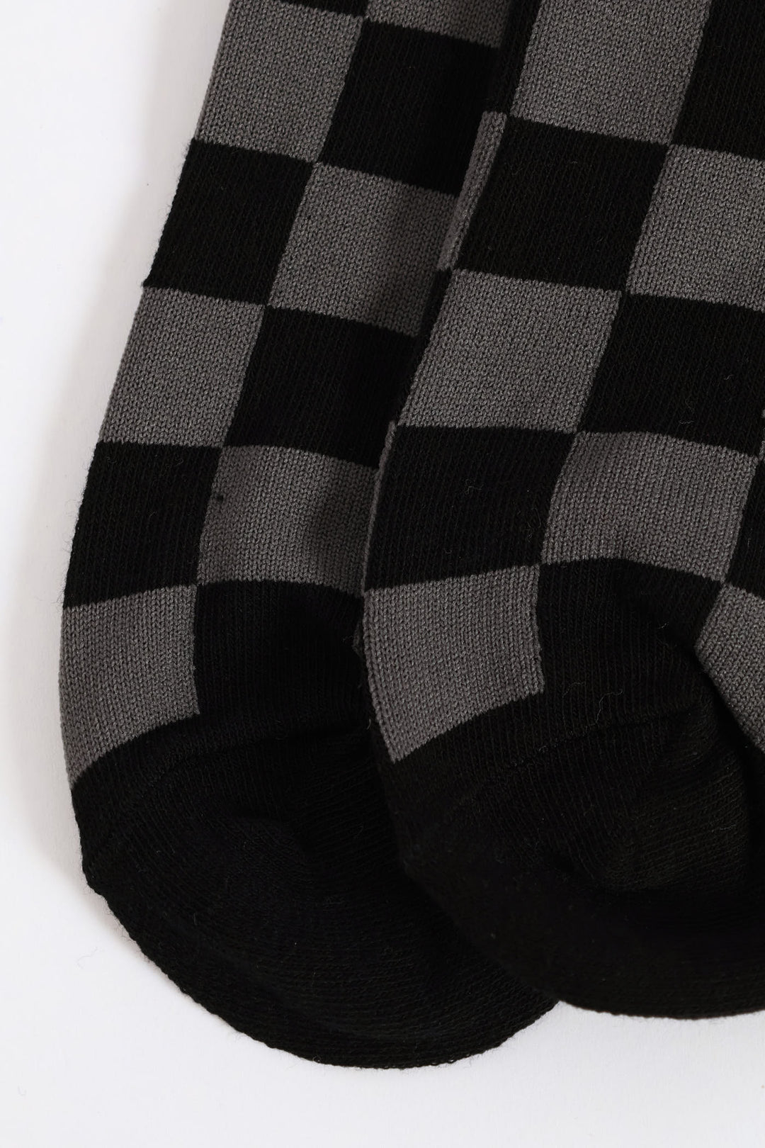 Check Single Socks - Black/Grey