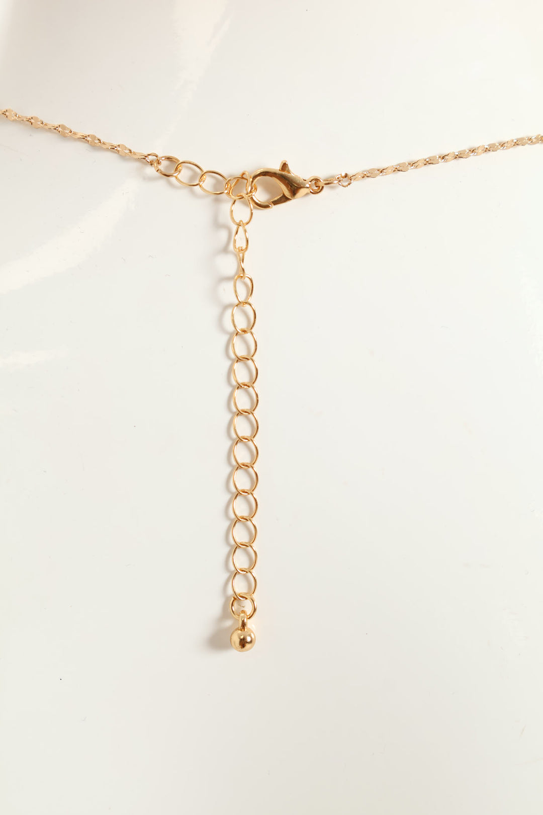 Diamante Drop Pendant & Earring Set - Gold