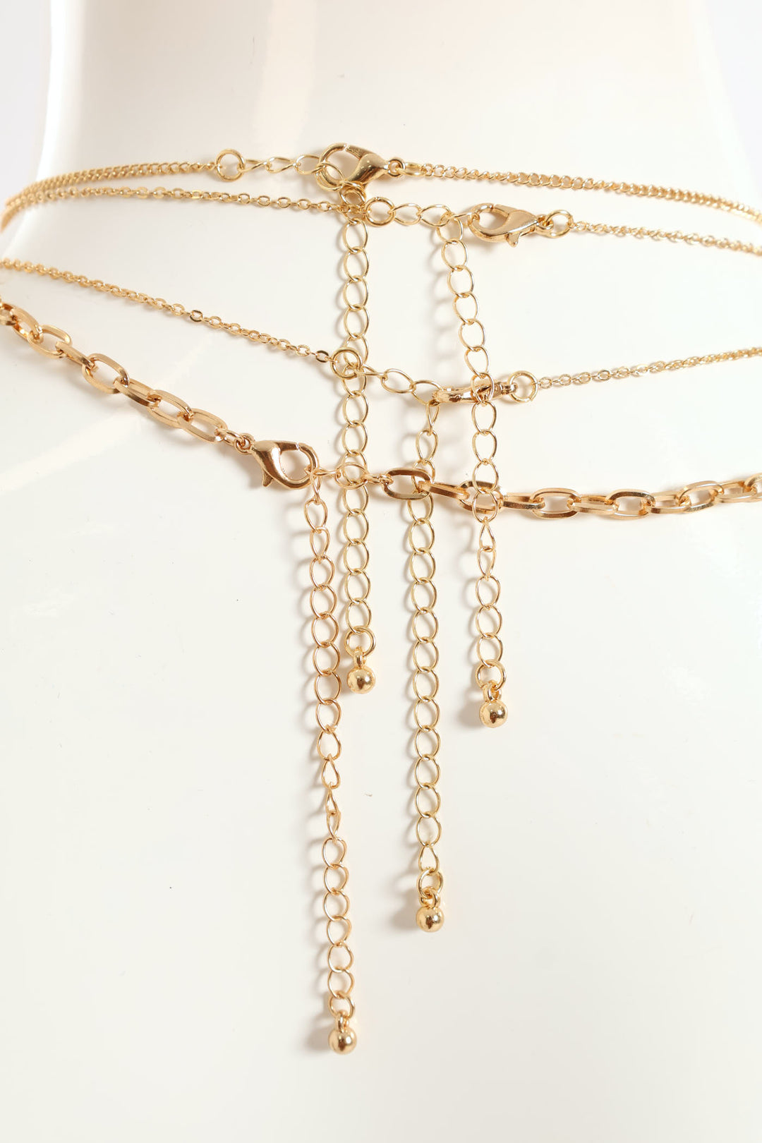 3 Layer Shell Pendant Neckalce - Gold