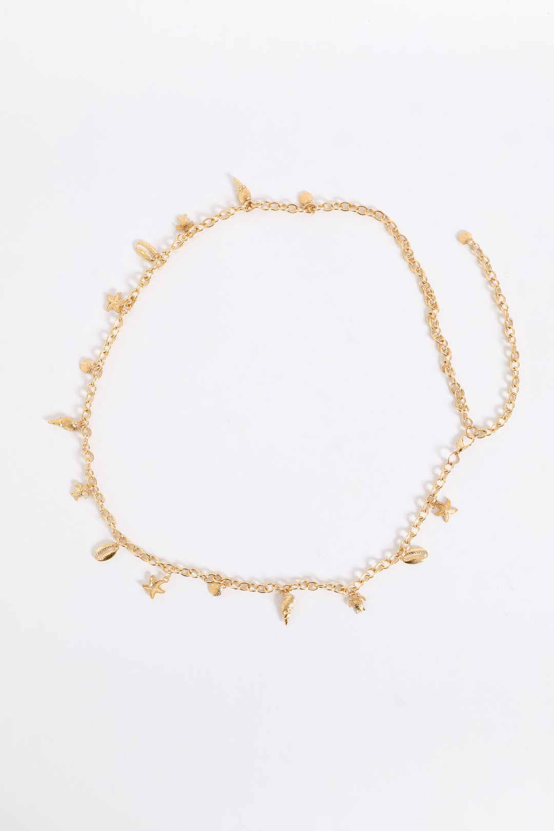 Shell Chain Belt - Gold