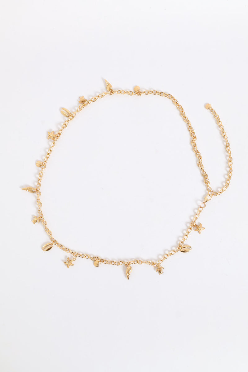 Shell Chain Belt - Gold